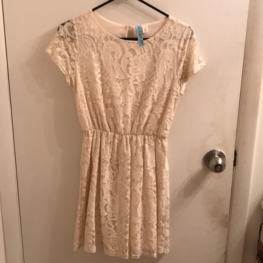 Off-white mini dress